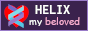 88x31 web button showing a logo of the Helix text editor with text 'HELIX my beloved'
